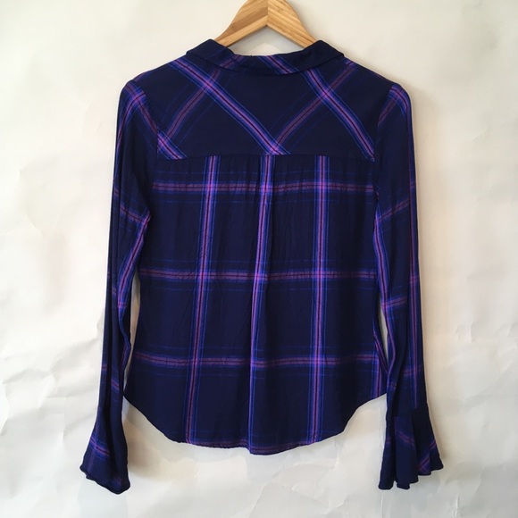 Sanctuary // rayon plaid bell cuff XS Like New - Picture 5 of 8